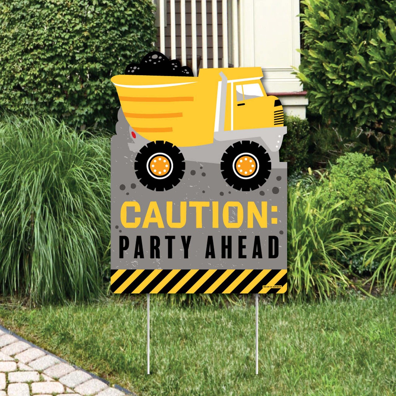 Big Dot of Happiness Dig It - Construction Party Zone - Party Decorations - Baby Shower or Birthday Party Welcome Yard Sign